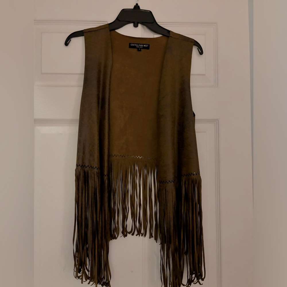 Central Park West faux leather vest